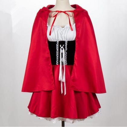 Women Costume Little Red Riding Hood Cosplay..