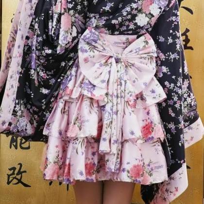 Anime Cosplay Costume Floral Dress Kimono Japanese..