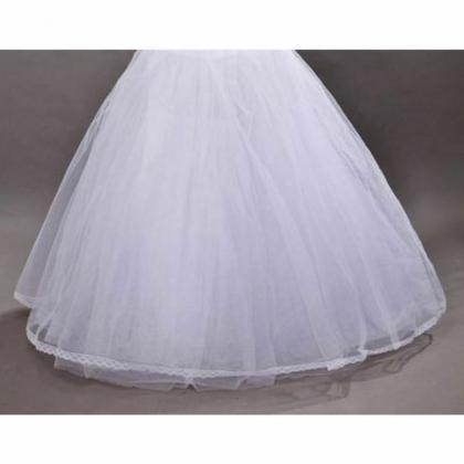 Wedding Petticoat 1 Hoop 3 Layer Bridal Long..