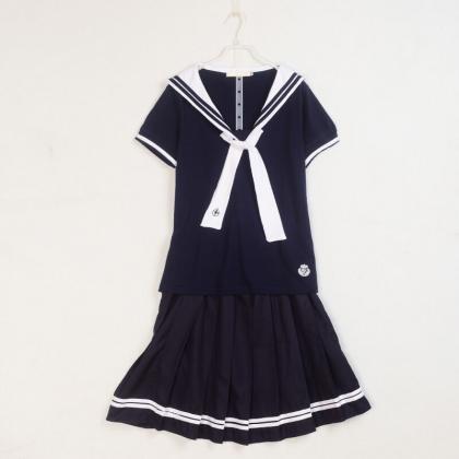 Japan Cute Girls Sailor Suit Students School Dress..