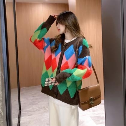 Versatile Fashion Rainbow Knit Card..