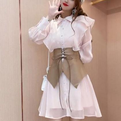 Chic Spring Autumn Suit Girdle Collar Small..