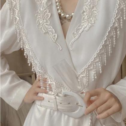 Western Women Fashion Two Pieces White Embroidery..