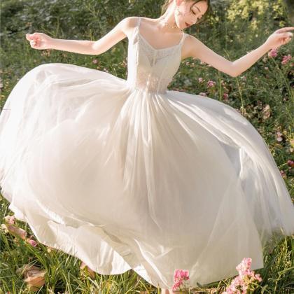 Sweet Elegant Stylish White Mesh Lace Romance..