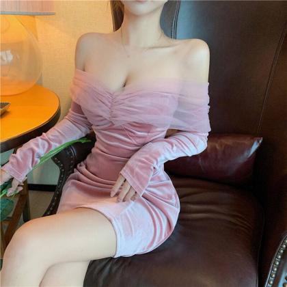 Trendy Sexy Women Bust Push Up Pleated Off..