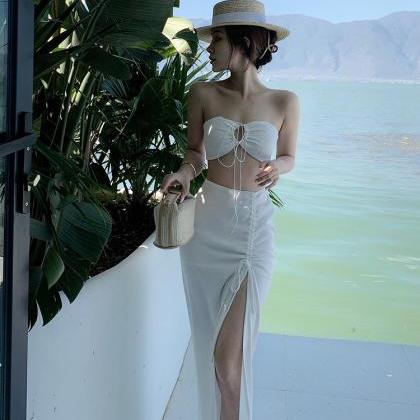 Beach Holiday Temperament Sexy Skirt Long Suit Two..
