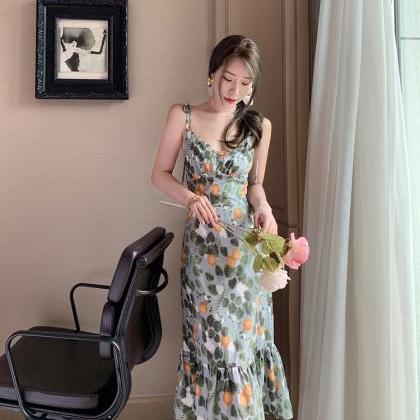 Fairy Seaside Holiday Chic Women Floral Printed V..