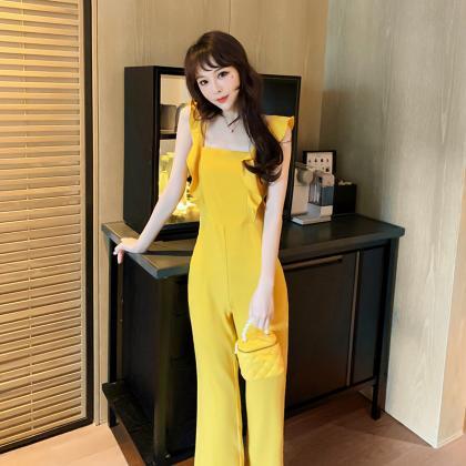 Summer Temperament Women Yellow Look Young Flare..