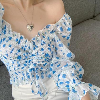 Summer Chic Pretty Women Floral Printed Off..
