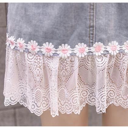 Summer Chic Women Embroidered Floral Lace Belt..