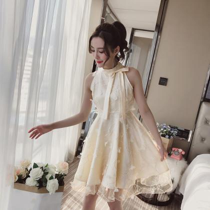 Sweet Princess Fairy Women Floral Embroidery High..