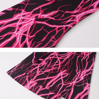 Temperament Women Lightning Pattern Printing Tie..
