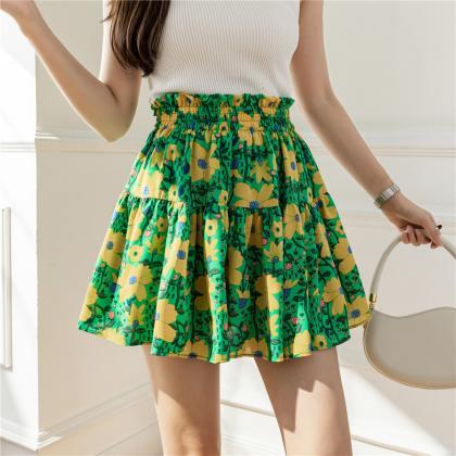 Fancy Cute Women Ditsy Floral Printed High Waisted..