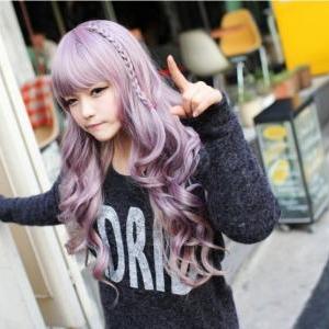 Japanese Harajuku Zippe Mix Purple Gradient 60cm..