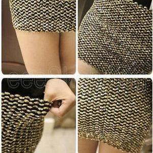 SEQUIN SHINY BANDAGE MINI DRESS