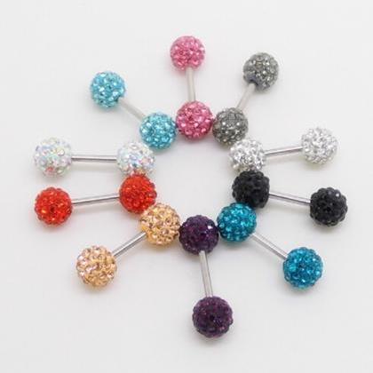 Colorful Navel Belly Button Bar Ring Barbell..
