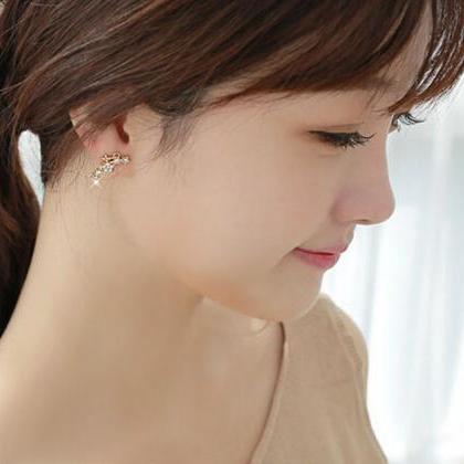 Korean Style Female Needle Shiny Earrings Stud..