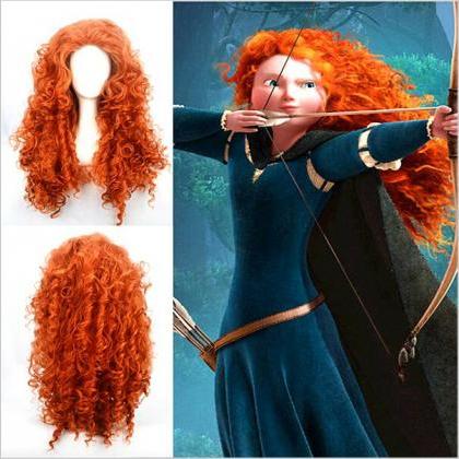 Brave Movie Disguise Pixar Merida Costume Wig..