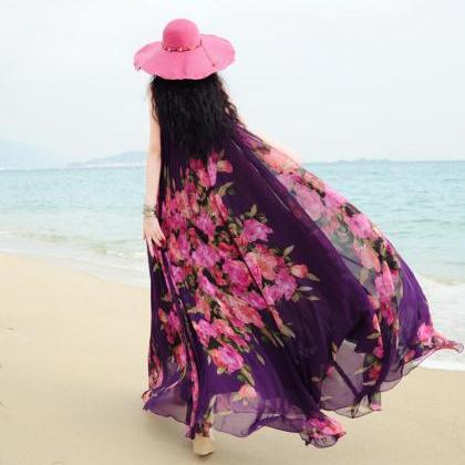 Beautiful Floral Flora Sleeveless Chiffon Skirt..