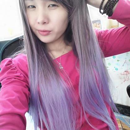 Harajuku Stunning Exclusive Gradient Purple Wigs..