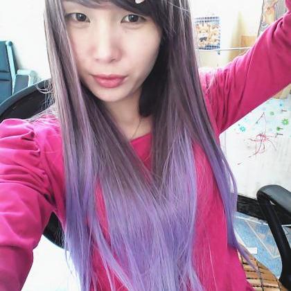 Harajuku Stunning Exclusive Gradient Purple Wigs..