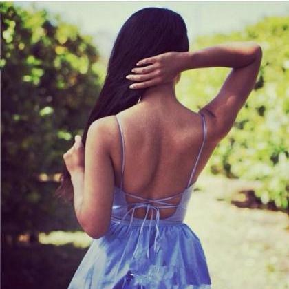 Summer Sexy Stylish Backless Back Cross Solid..