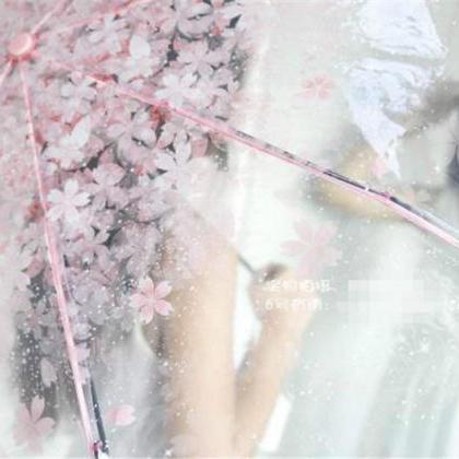 Lolita Girls Light Weight Transparent Sakura Fold..