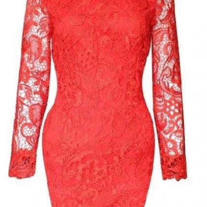 European And American Women Solid Color Lace..