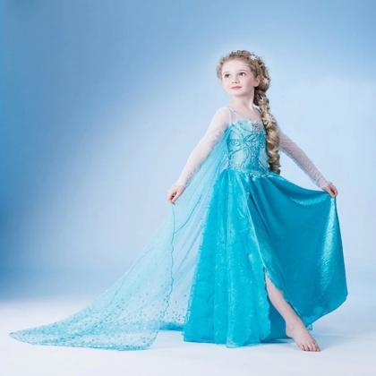 Girls Girl Disney Elsa Frozen Costume Princess..