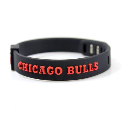 Basketball Bracelet Chicago Bulls Silicon Wrist..