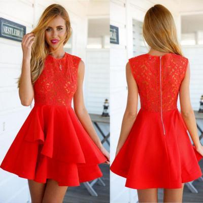 Fashion Women Bandage Bodycon Lace Evening Sexy Party Cocktail Formal MINI Dress