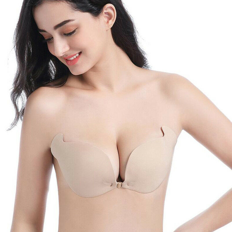 Fishtail Invisible Strapless Pushup Self Adhesive Backless Bra Nude Breast Cover