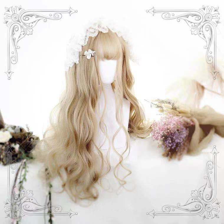 Fairy Summer Lolita Cosplay Wig Hair Styling Long Loose Wavy Fluffy Curly Big Wave Party Wigs