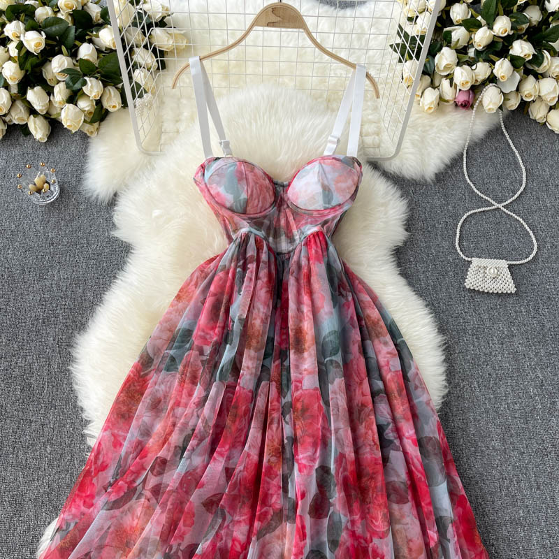 woman dress dresses Party Vestidos Plus Size Ladies Sexy Women Floral Printed Sleeveless Beach Maxi Dress