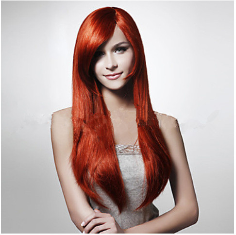 Hairstyle inspired Synthetic Red cosplay masquerade Halloween Queen Princess anime wig