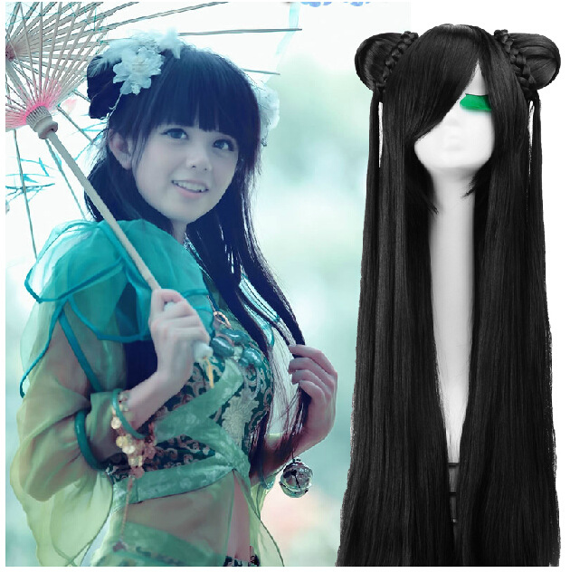 Love In Zhu Xian The Baguio Coser Qiuxiao Chen Bone Lolita Head Bun Costume Cos Play Wig