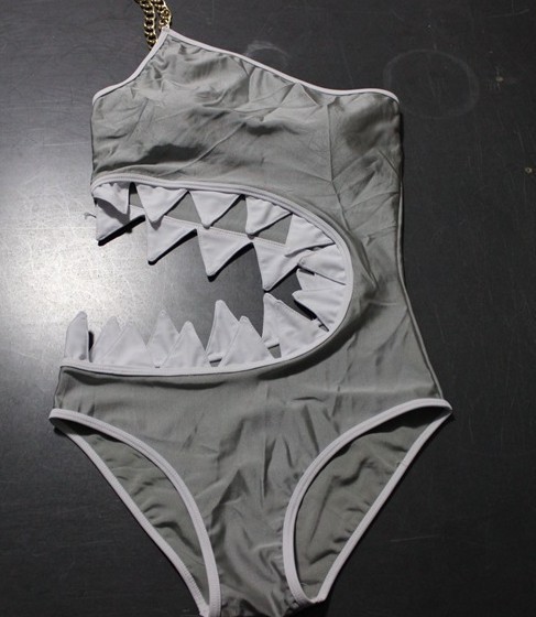 sharkini swimsuit