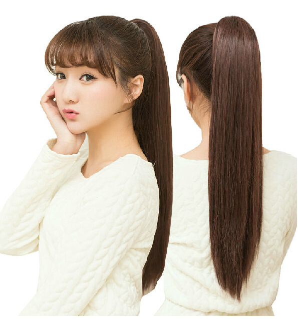 Cute Women Girls Synthetic Long Straight Ponytail Lovely Hair wig Wigs