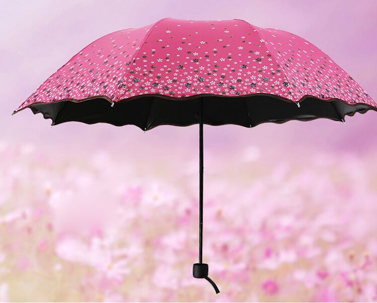 Great Windproof Anti Uv Clear Rain Lace Work Princess Folding Foldable Umbrella