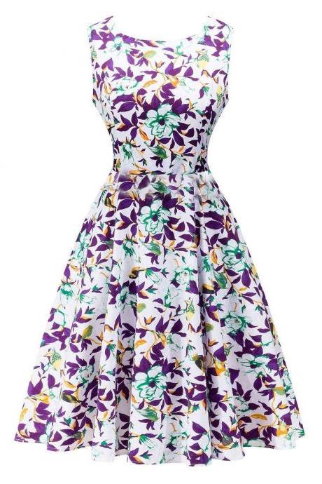 Summer Ladies Floral Print Sleeveless Evening Party Cocktail Bodycon Mini Dress