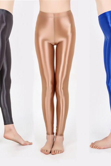 3X Women Very Smooth Shiny stretchy Sport Gym Yoga Outfit Long Leggings