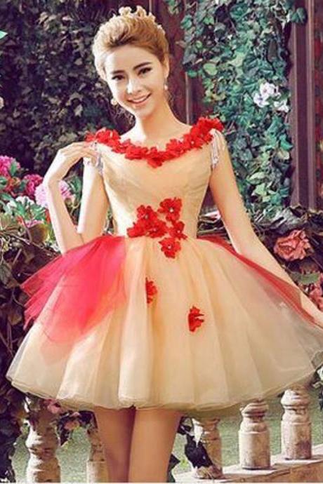 Stylish Fashion Sleeveless Ball Gown Tutu Short Dresses Wedding Bridal Skirts